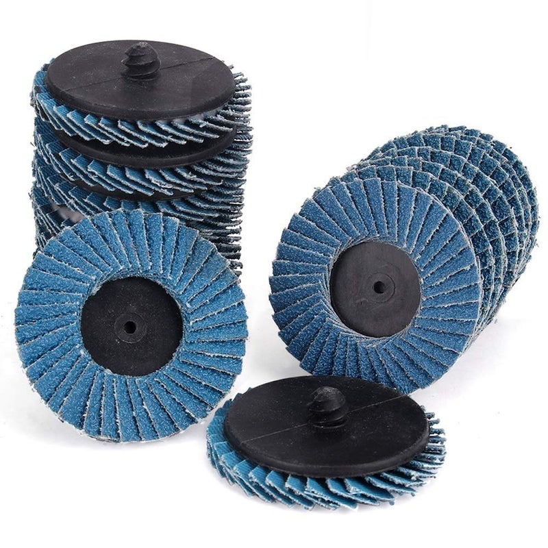 Titoe 30 PCS 2 inch Flap Disc(40/60/80 Grits)，T27 Zirconia Alumina，Grinding Sanding Sandpaper Wheels with 1/4 inch Holder- Auto Repair.Metal DIY,Repair,Grinding.Removing Paint, Burrs, Rust, Etc. - Image 1